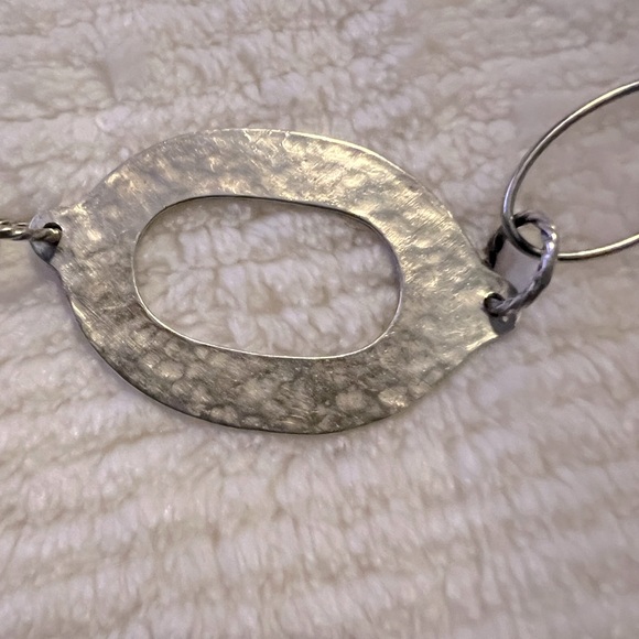 Retired SILPADA Sterling Silver Hammered Oval Link Necklace - Picture 8 of 8